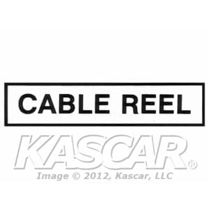 Decal, Cable Reel Stowage