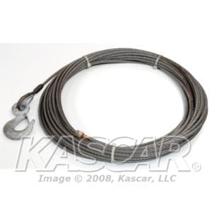 Cable with hook, 100 x 3/8 MM