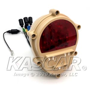 LED Rear Composit, Complete, Tan Bucket, Red Lens