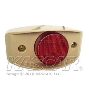 LED Side Marker Clearance Lamp, Tan, Red Lamp, Cam-on Bracket