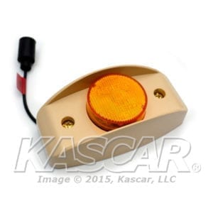 LED Side Marker Clearance Lamp, Tan, Amber Lamp, Cam-on Bracket