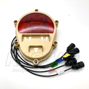 LED Rear Composit Thin Lamp, Tan, Red Lens